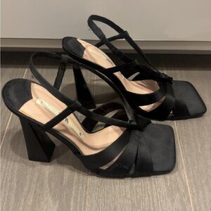 Zara Elegant Black Strappy Heels